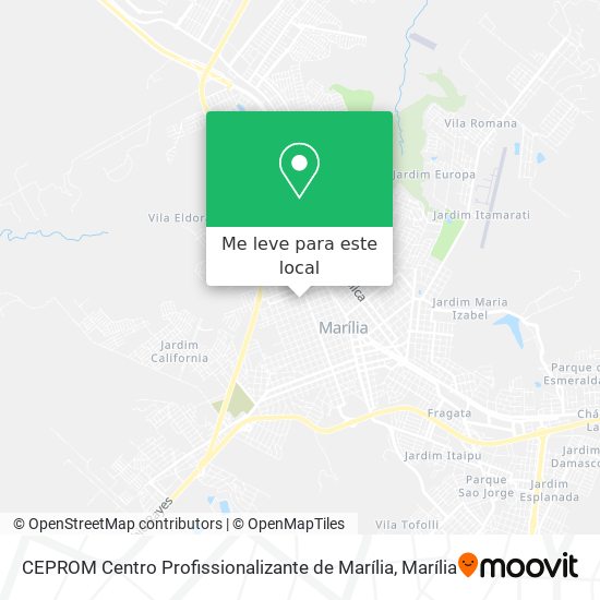 CEPROM Centro Profissionalizante de Marília mapa