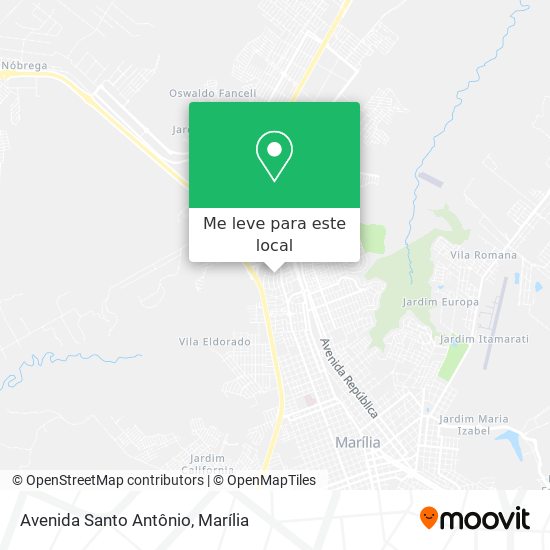 Avenida Santo Antônio mapa