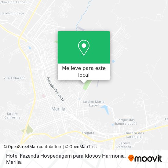 Hotel Fazenda Hospedagem para Idosos Harmonia mapa