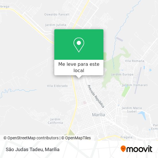 São Judas Tadeu mapa