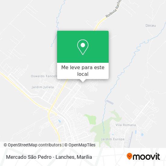 Mercado São Pedro - Lanches mapa