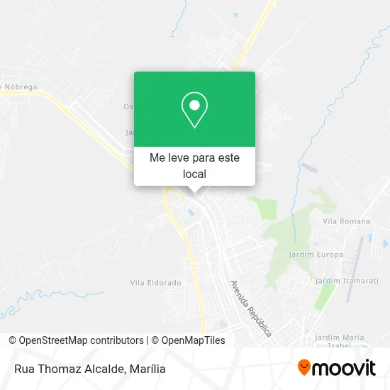 Rua Thomaz Alcalde mapa