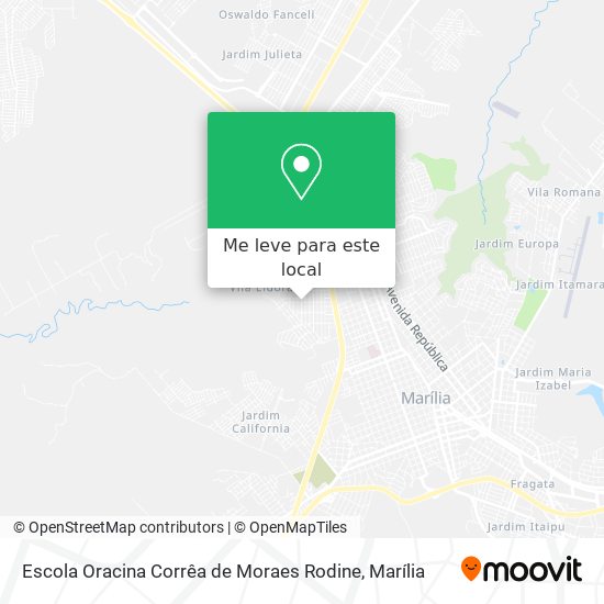 Escola Oracina Corrêa de Moraes Rodine mapa