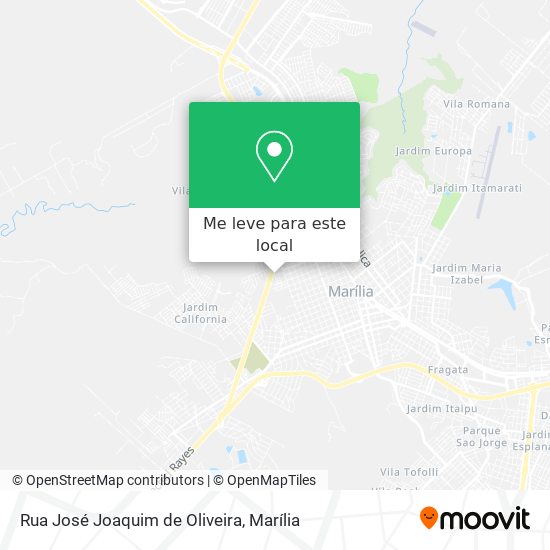Rua José Joaquim de Oliveira mapa
