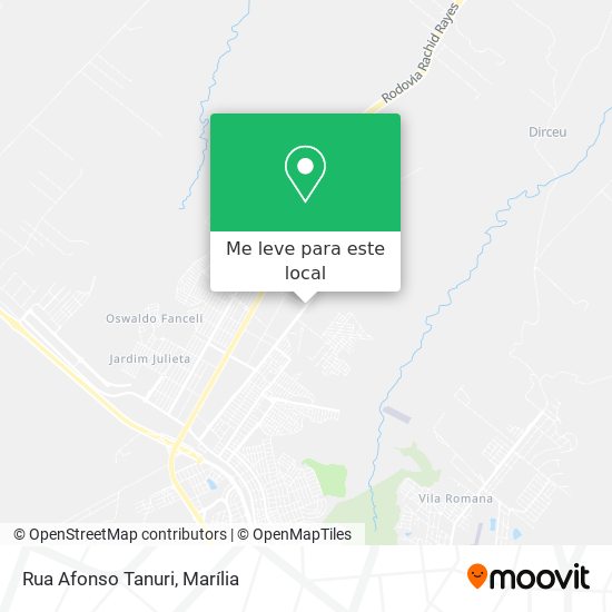 Rua Afonso Tanuri mapa