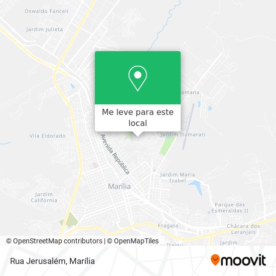 Rua Jerusalém mapa