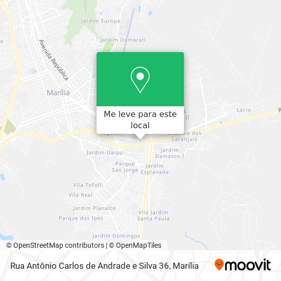 Rua Antônio Carlos de Andrade e Silva 36 mapa