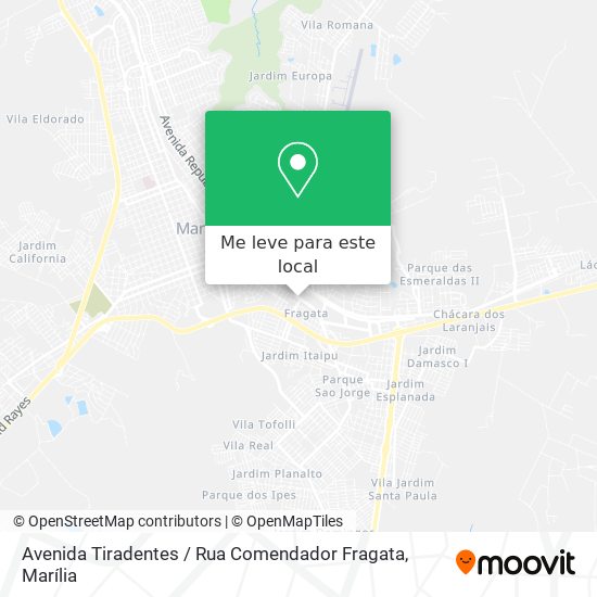 Avenida Tiradentes / Rua Comendador Fragata mapa