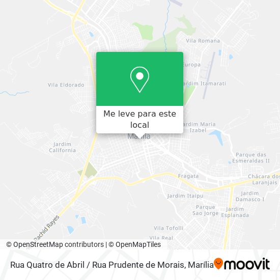 Rua Quatro de Abril / Rua Prudente de Morais mapa