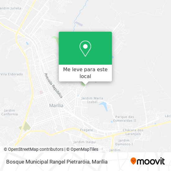 Bosque Municipal Rangel Pietraróia mapa