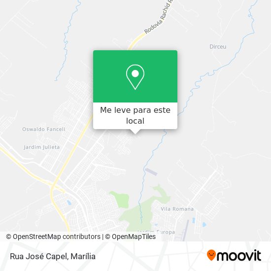 Rua José Capel mapa