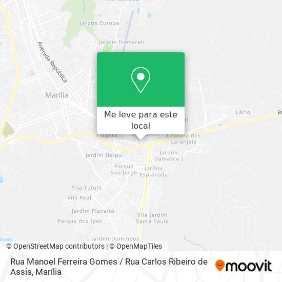 Rua Manoel Ferreira Gomes / Rua Carlos Ribeiro de Assis mapa