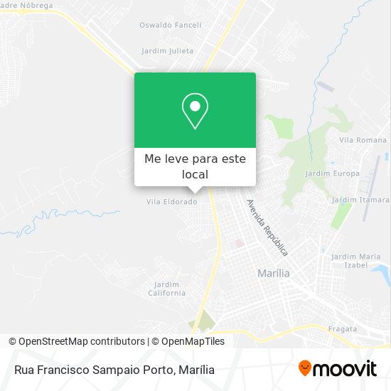 Rua Francisco Sampaio Porto mapa
