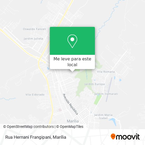 Rua Hernani Frangipani mapa