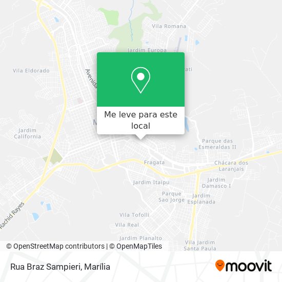 Rua Braz Sampieri mapa