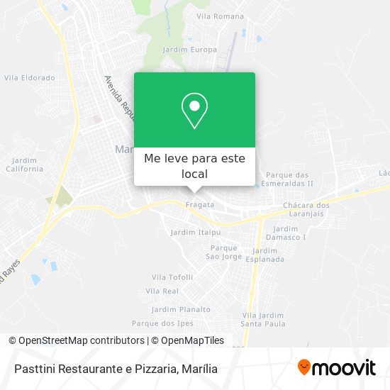 Pasttini Restaurante e Pizzaria mapa