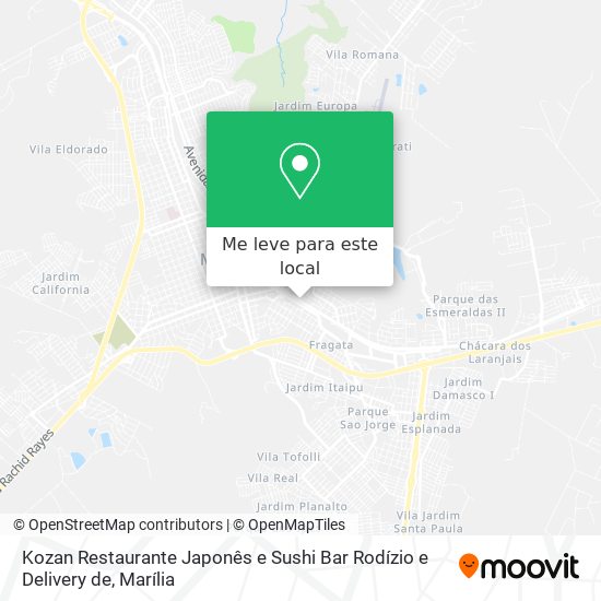 Kozan Restaurante Japonês e Sushi Bar Rodízio e Delivery de mapa