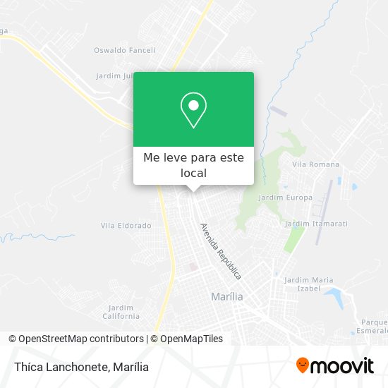 Thíca Lanchonete mapa