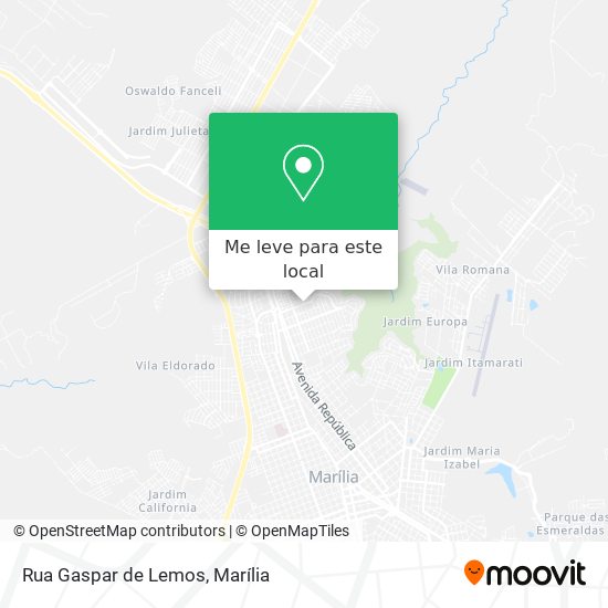 Rua Gaspar de Lemos mapa