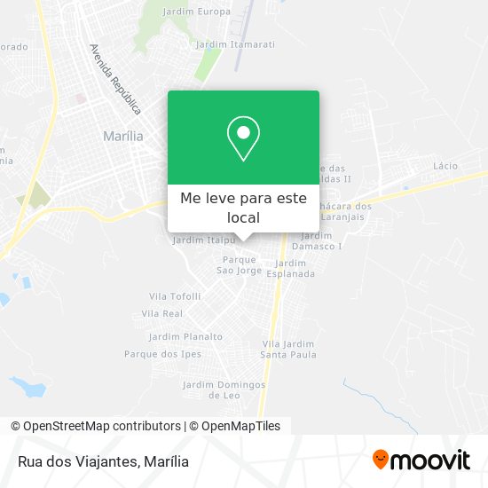 Rua dos Viajantes mapa
