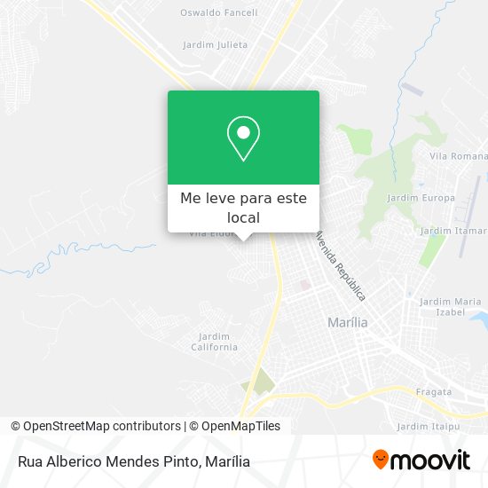 Rua Alberico Mendes Pinto mapa
