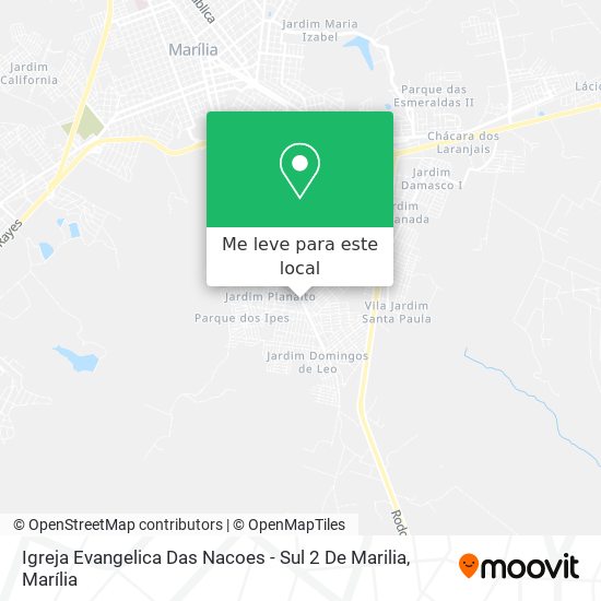 Igreja Evangelica Das Nacoes - Sul 2 De Marilia mapa