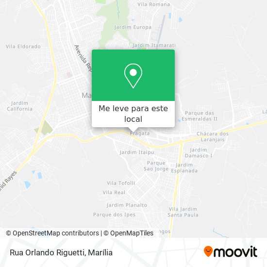 Rua Orlando Riguetti mapa