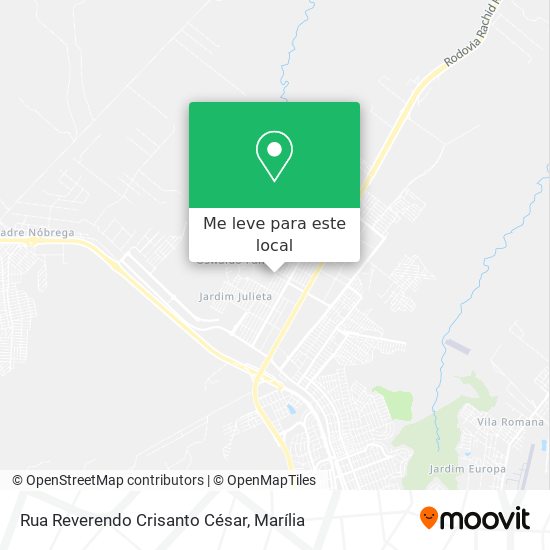 Rua Reverendo Crisanto César mapa