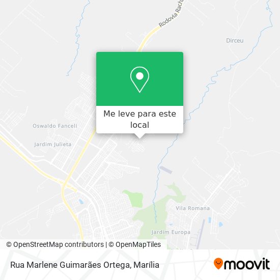 Rua Marlene Guimarães Ortega mapa