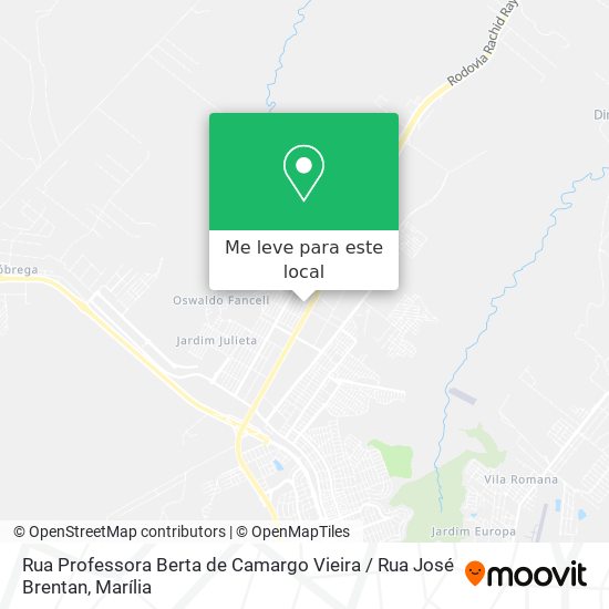 Rua Professora Berta de Camargo Vieira / Rua José Brentan mapa