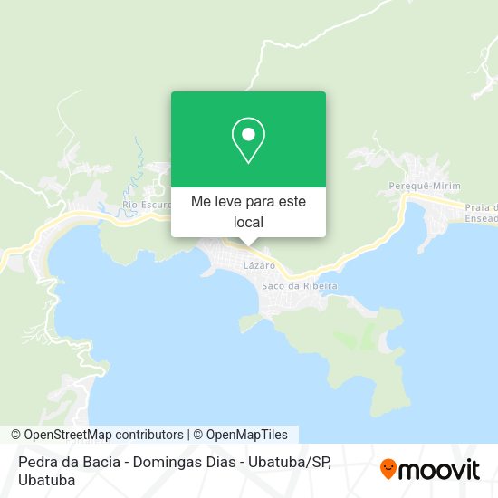 Pedra da Bacia - Domingas Dias - Ubatuba / SP mapa