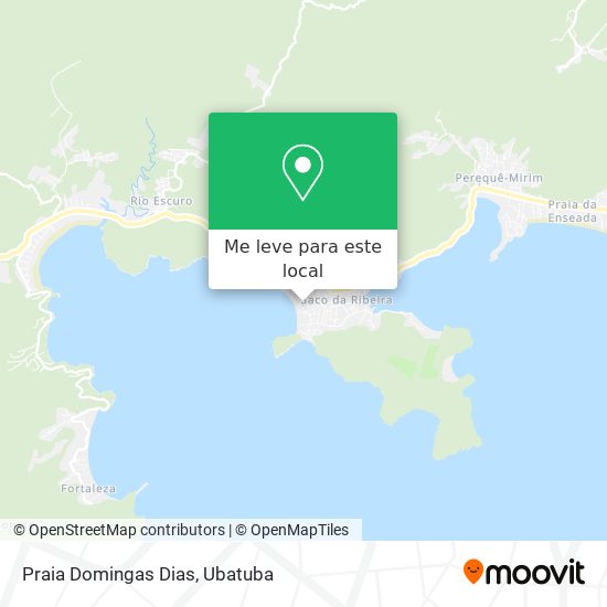 Praia Domingas Dias mapa