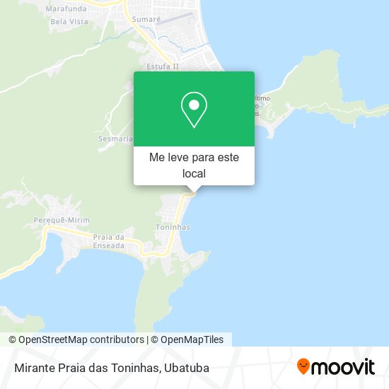 Mirante Praia das Toninhas mapa