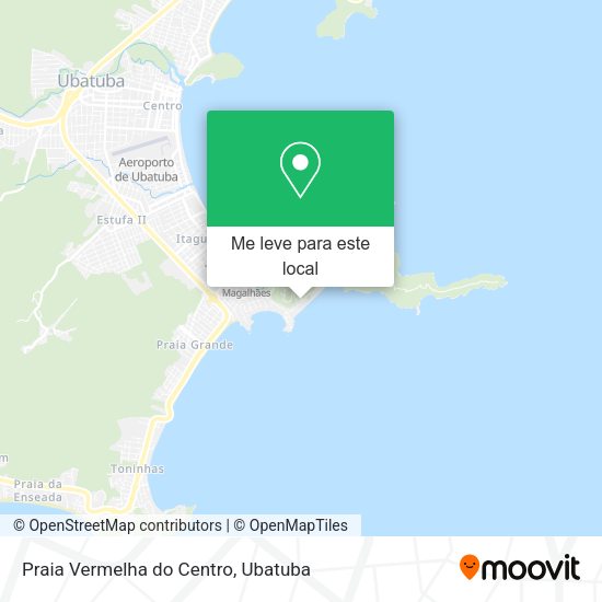 Praia Vermelha do Centro mapa