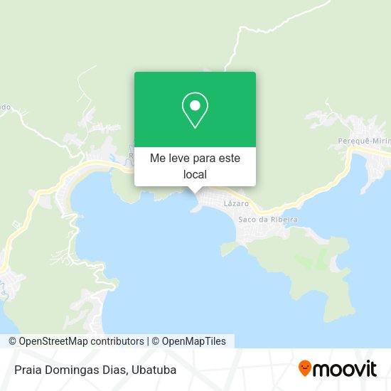 Praia Domingas Dias mapa