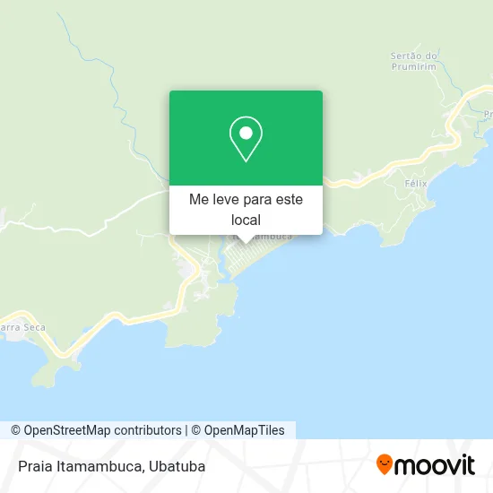 Praia Itamambuca mapa