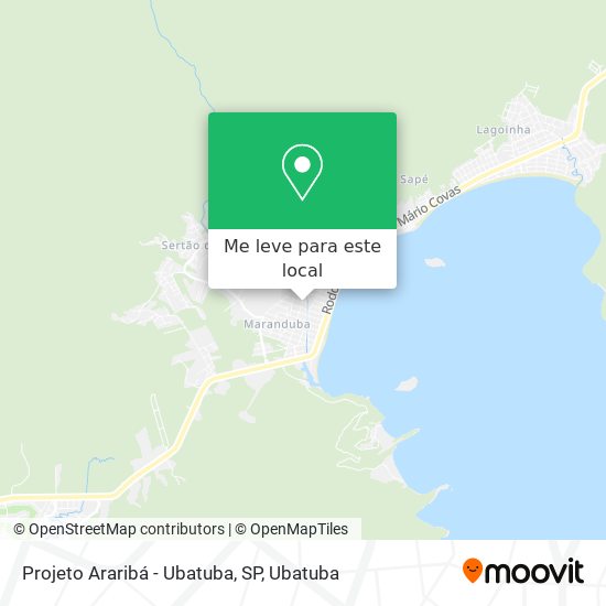 Projeto Araribá - Ubatuba, SP mapa