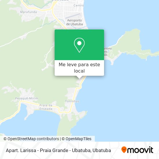 Apart. Larissa - Praia Grande - Ubatuba mapa