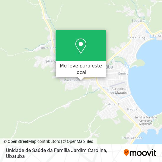 Unidade de Saúde da Família Jardim Carolina mapa