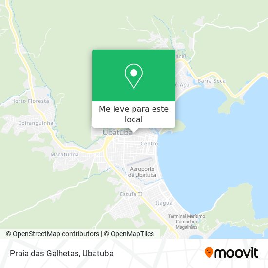 Praia das Galhetas mapa