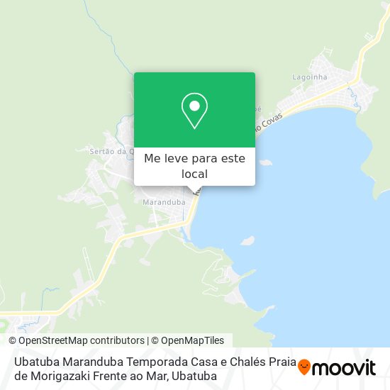 Ubatuba Maranduba Temporada Casa e Chalés Praia de Morigazaki Frente ao Mar mapa
