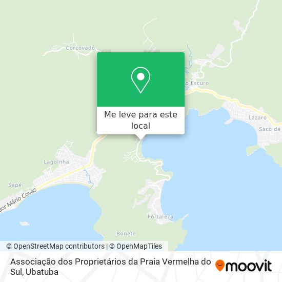 Associação dos Proprietários da Praia Vermelha do Sul mapa