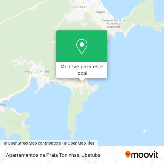 Apartamentos na Praia Toninhas mapa