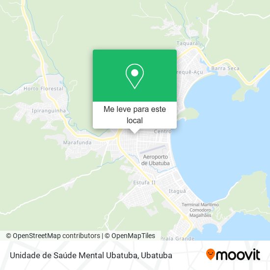 Unidade de Saúde Mental Ubatuba mapa