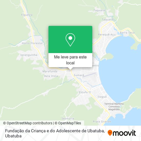 Fundação da Criança e do Adolescente de Ubatuba mapa
