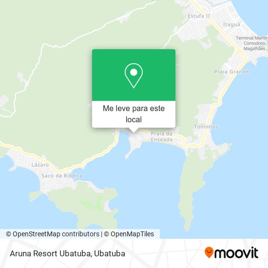 Aruna Resort Ubatuba mapa