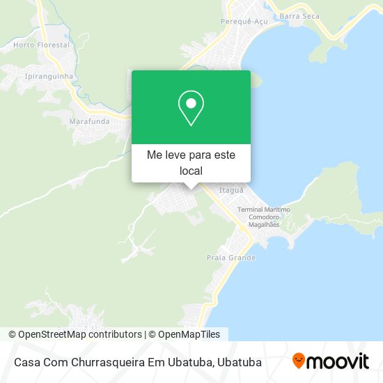 Casa Com Churrasqueira Em Ubatuba mapa