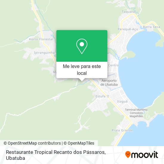 Restaurante Tropical Recanto dos Pássaros mapa