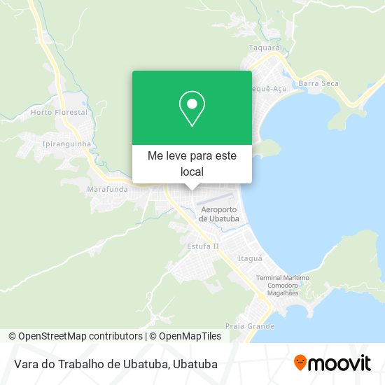 Vara do Trabalho de Ubatuba mapa