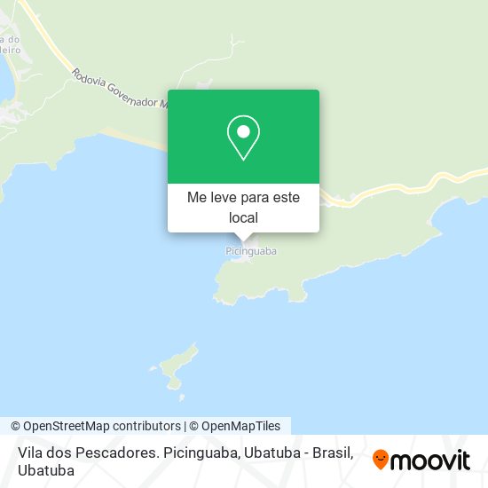 Vila dos Pescadores. Picinguaba, Ubatuba - Brasil mapa